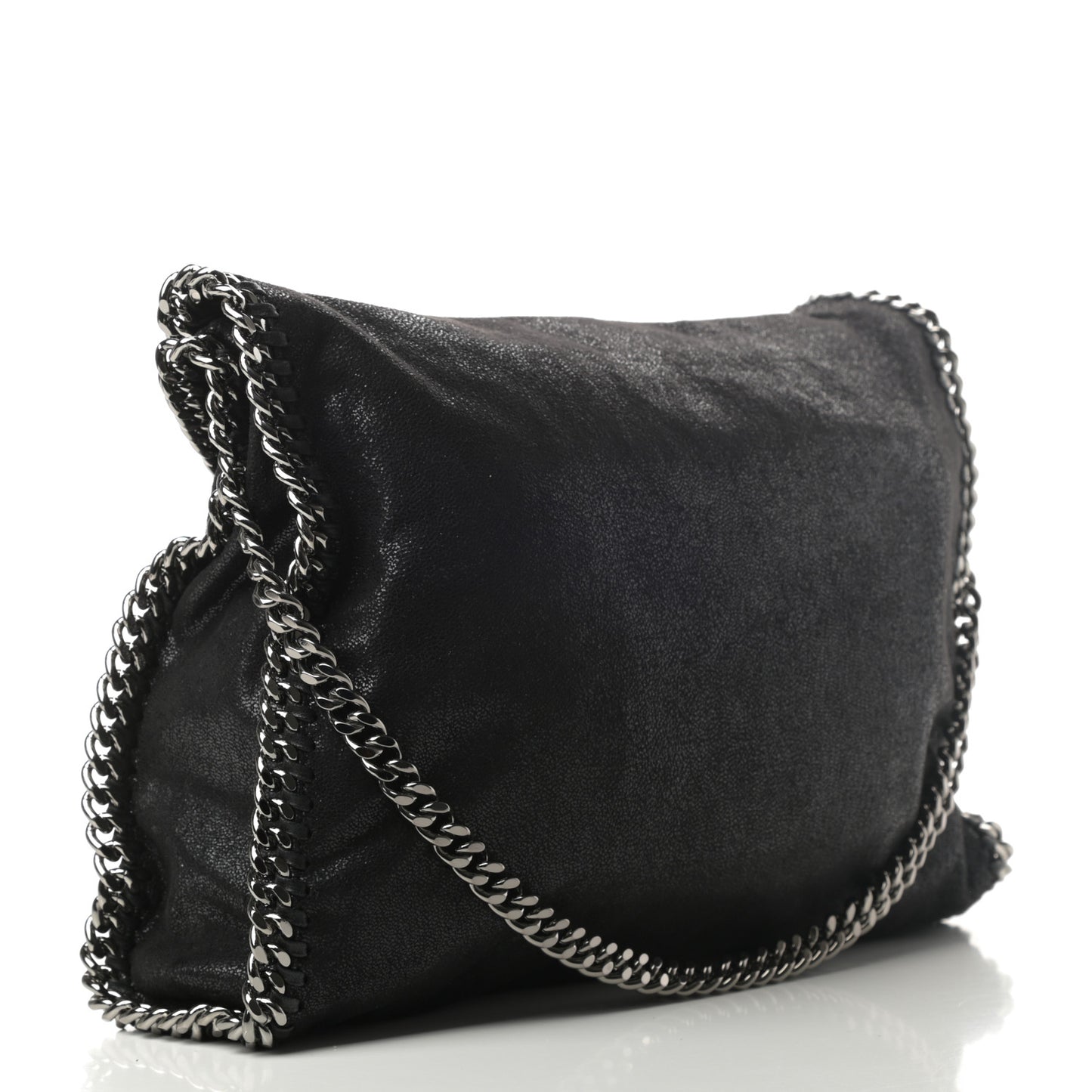 Shaggy Deer Falabella Fold Over Tote Black