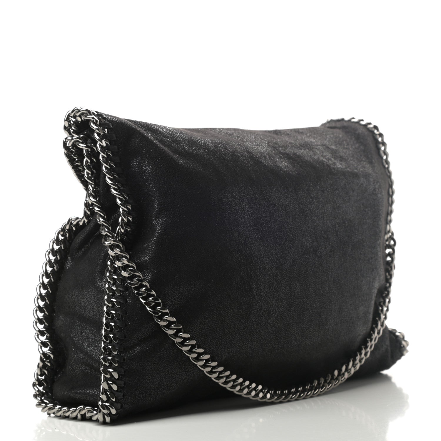 Stella McCartney Shaggy Deer Falabella Fold Over Tote Black 3 of 10