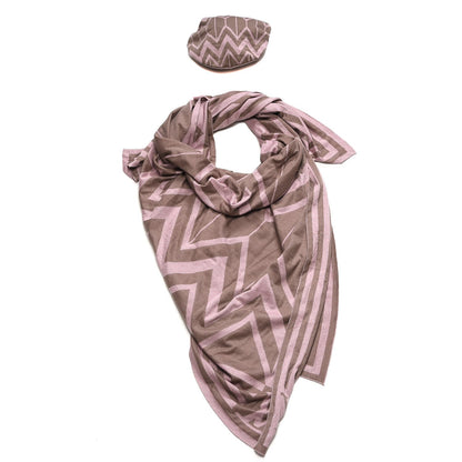 Louis Vuitton Cashmere Silk Shawl Beret Hat Set 1 of 13