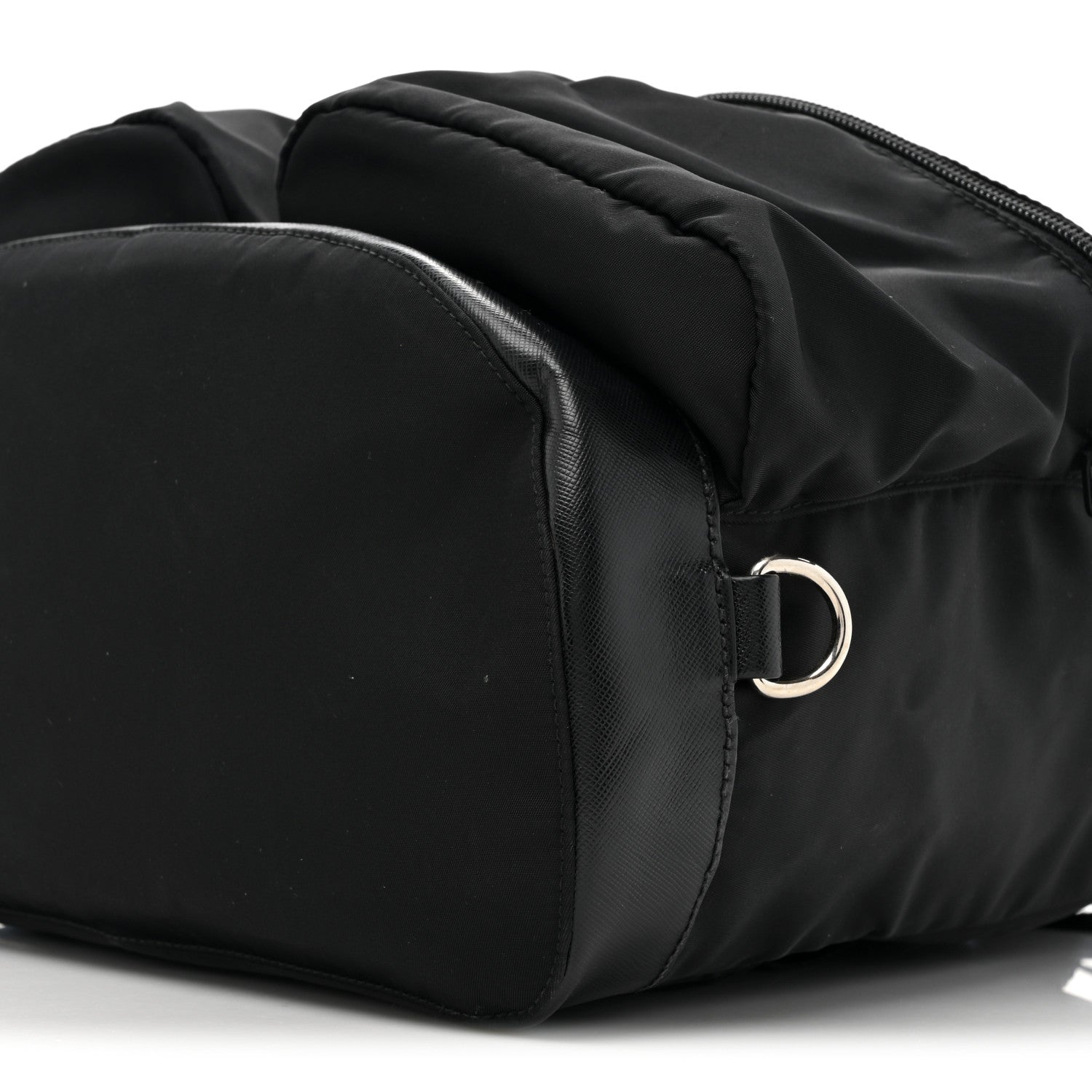 Prada Tessuto Nylon Saffiano Vela Backpack Black 10 of 12