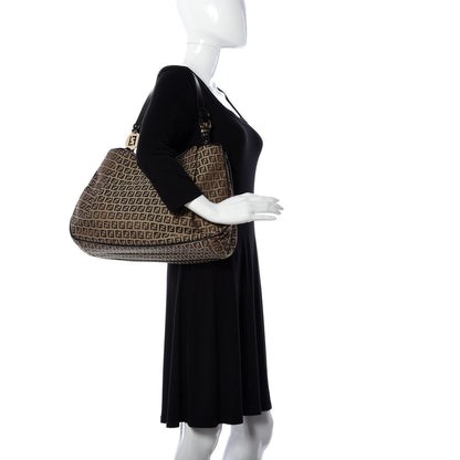 Fendi Zucchino Vitello Shopping Tote Tobacco Moro 2 of 9
