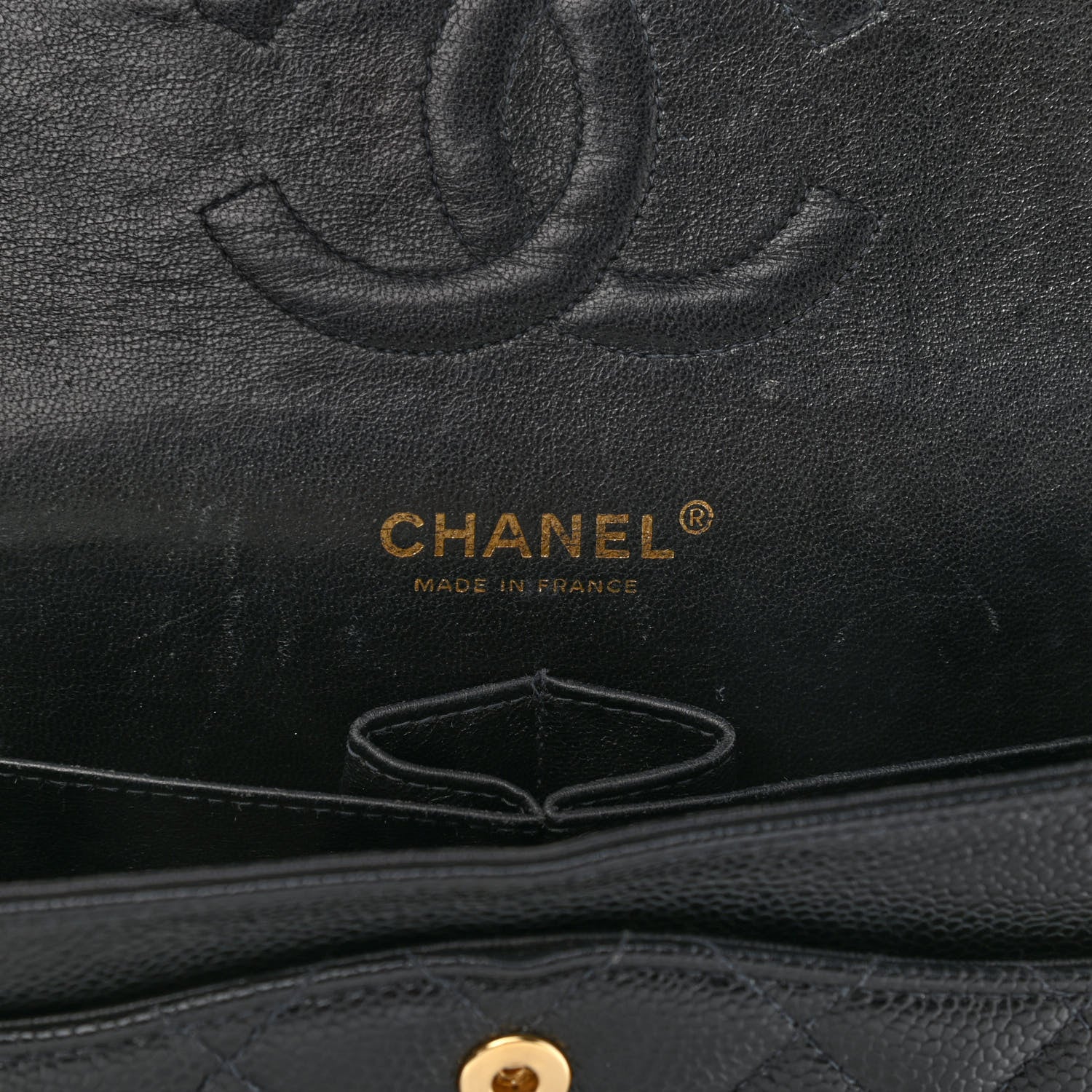 Chanel Caviar Quilted Medium Double Flap Black 7 of 12
