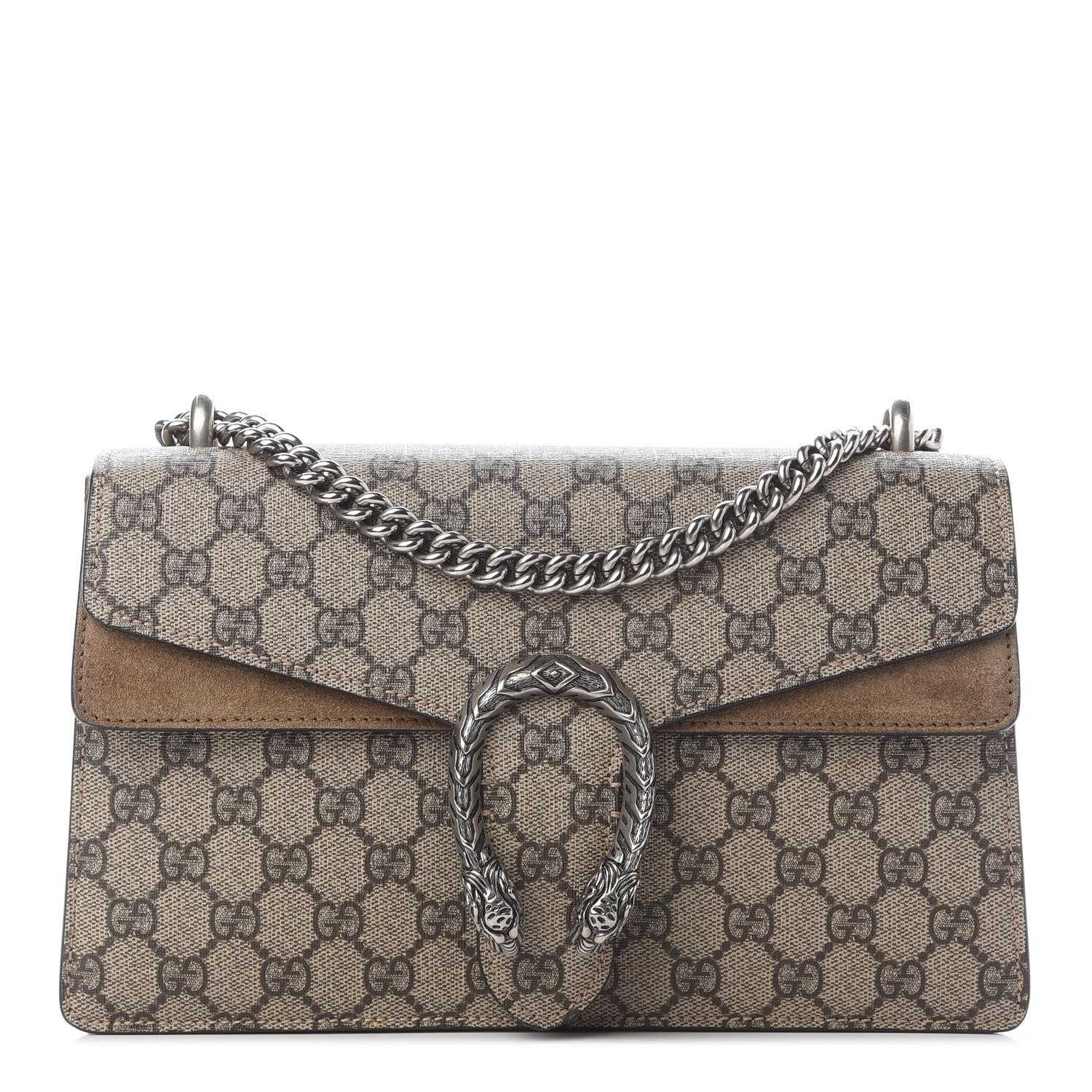 Gucci GG Supreme Monogram Small Dionysus Shoulder Bag Taupe 1 of 12