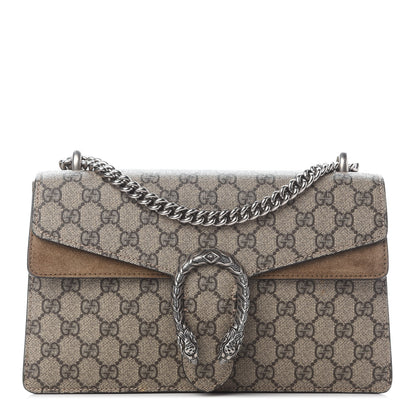 Gucci GG Supreme Monogram Small Dionysus Shoulder Bag Taupe 1 of 12