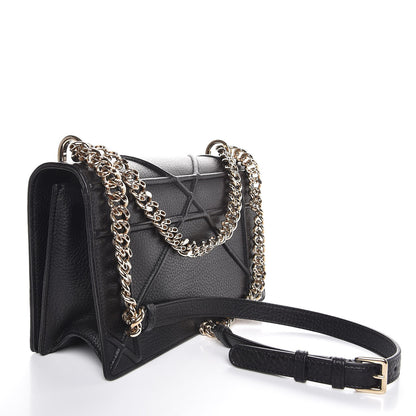 Christian Dior Grained Calfskin Medium Diorama Flap Bag Black 3 of 8