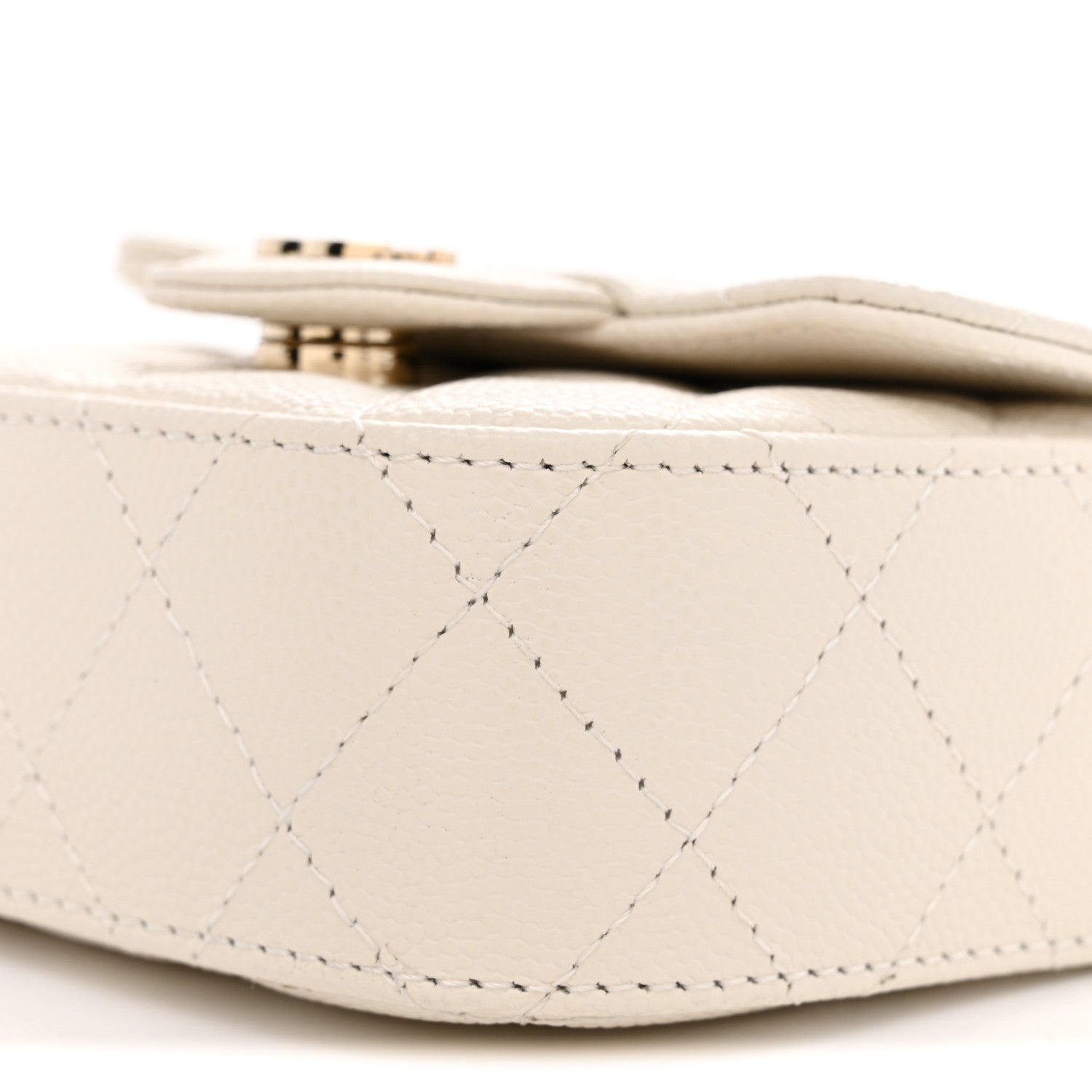 Chanel Caviar Quilted Mini Clutch With Chain White 10 of 11