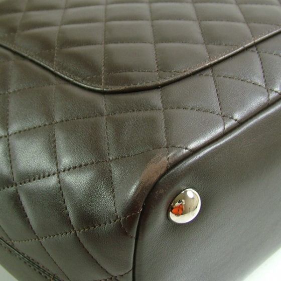 Chanel Calfskin Quilted Large Cambon Tote Brown 7 of 10