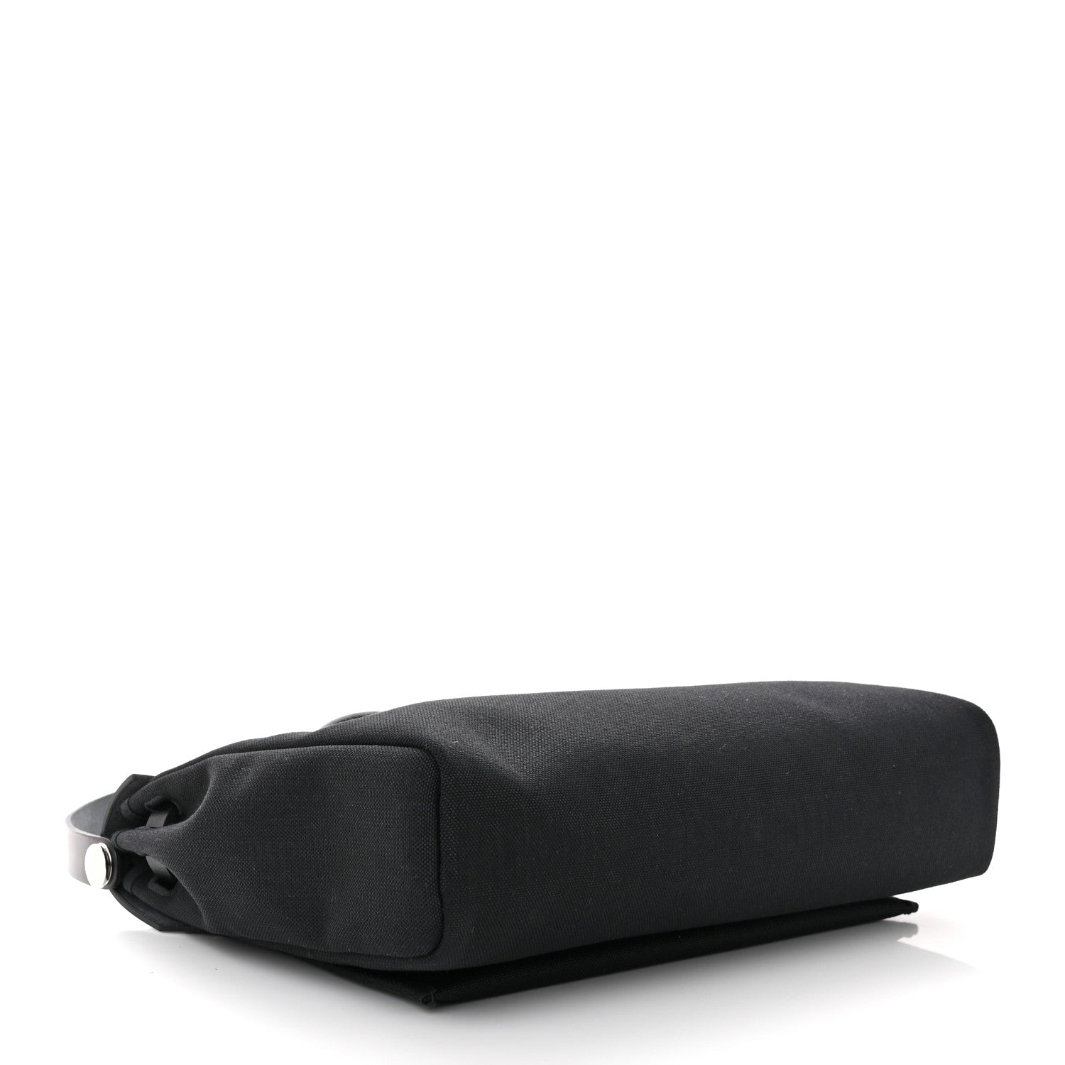 Hermes Military Toile Vache Hunter Herbag Messenger 39 Black 5 of 12