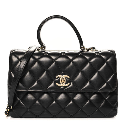 Chanel Lambskin Quilted Medium Trendy CC Flap Dual Handle Bag Black 1 of 11