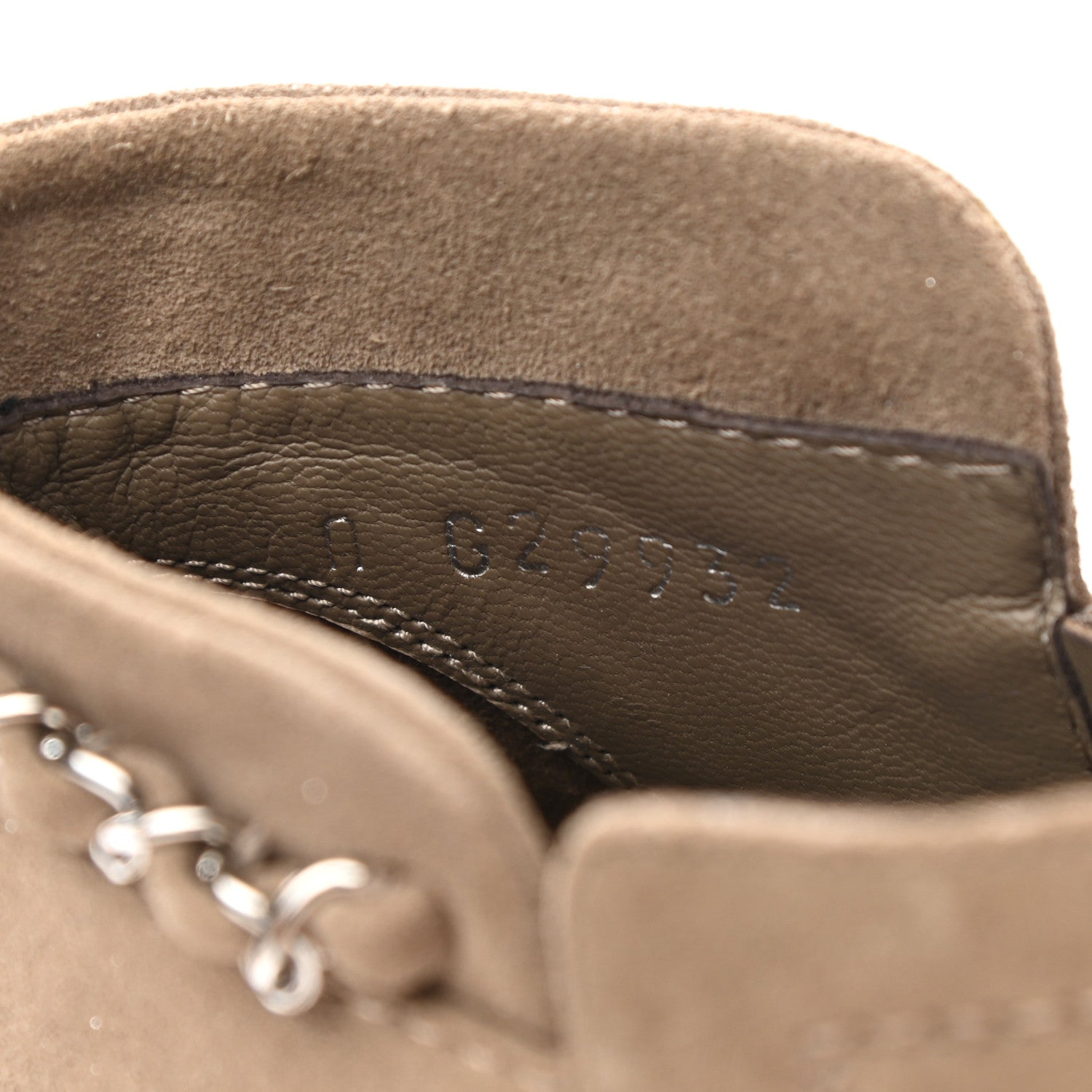 Chanel Suede CC Chain Ankle Boots 40 Beige Fonce 8 of 8
