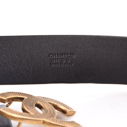 Chanel Calfskin CC Logo Belt 80 32 Black 4 of 10