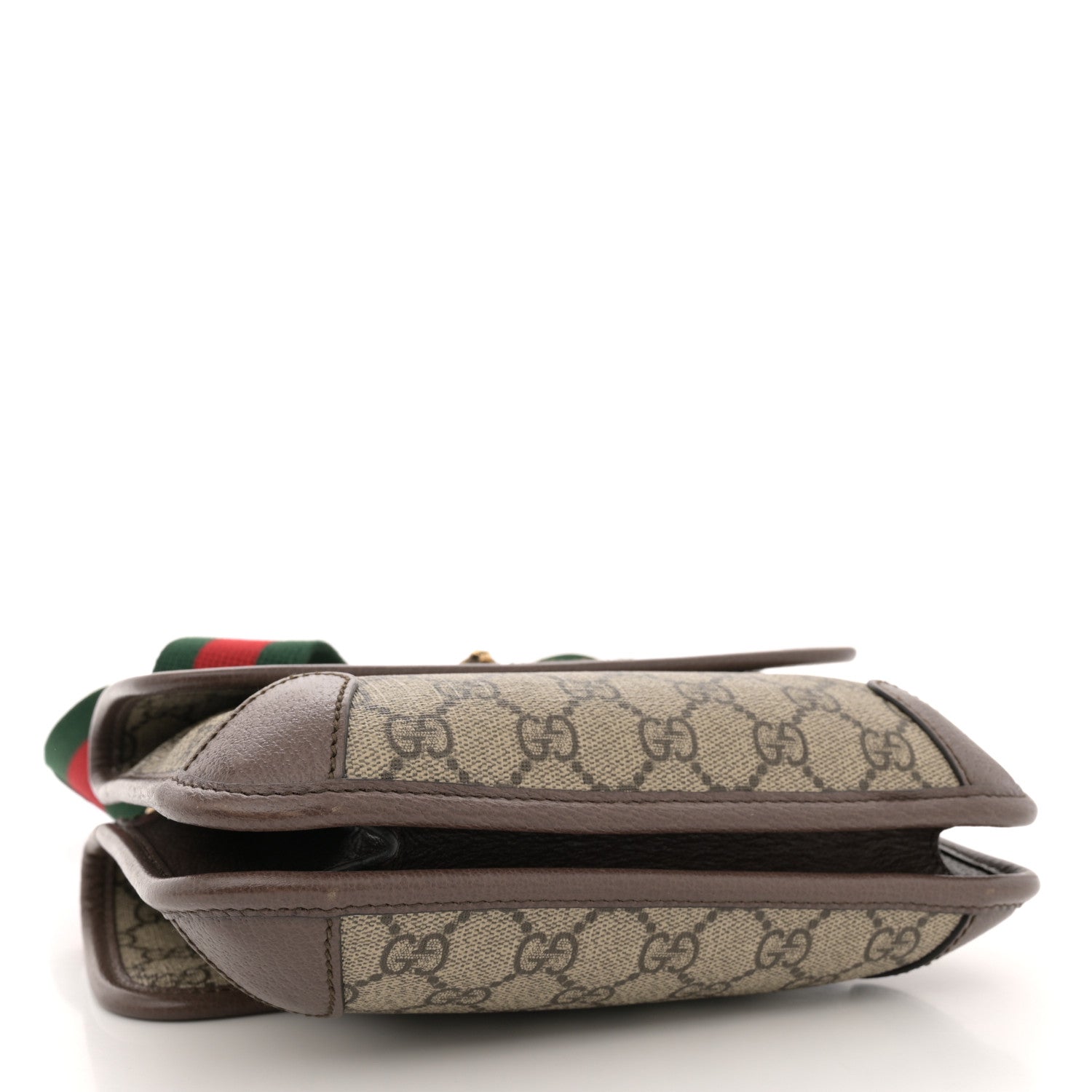 Gucci GG Supreme Monogram Web Small Neo Vintage Double Flap Messenger Bag Beige New Acero 4 of 13