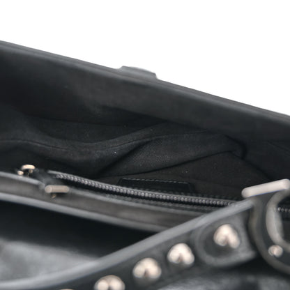 Christian Dior Crinkled Patent Lambskin Studded Saddle Bag With Strap Black 5 of 10