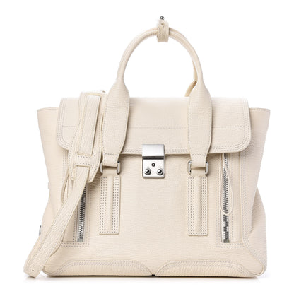 3.1 Phillip Lim 3.1 Textured Calfskin Medium Pashli Satchel Milk 1 of 11