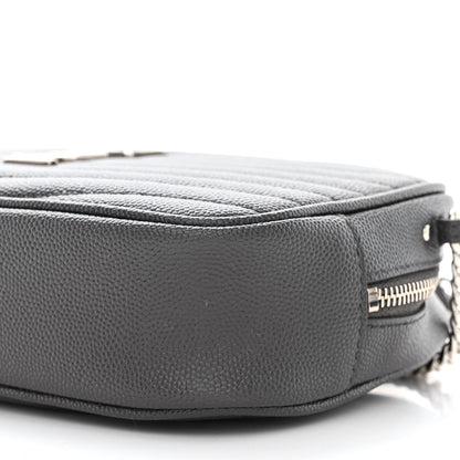 Saint Laurent Grain De Poudre Matelasse Monogram Mini Lou Camera Bag Asphalt 10 of 10