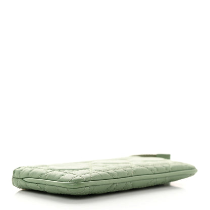 Christian Dior Lambskin Cannage Lady Dior Zipped Key Case Green 4 of 7