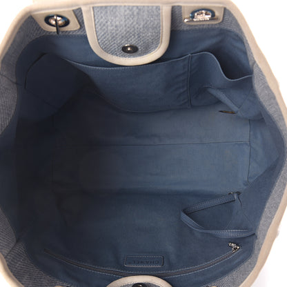 Chanel Canvas Medium Deauville Tote Light Blue 5 of 10