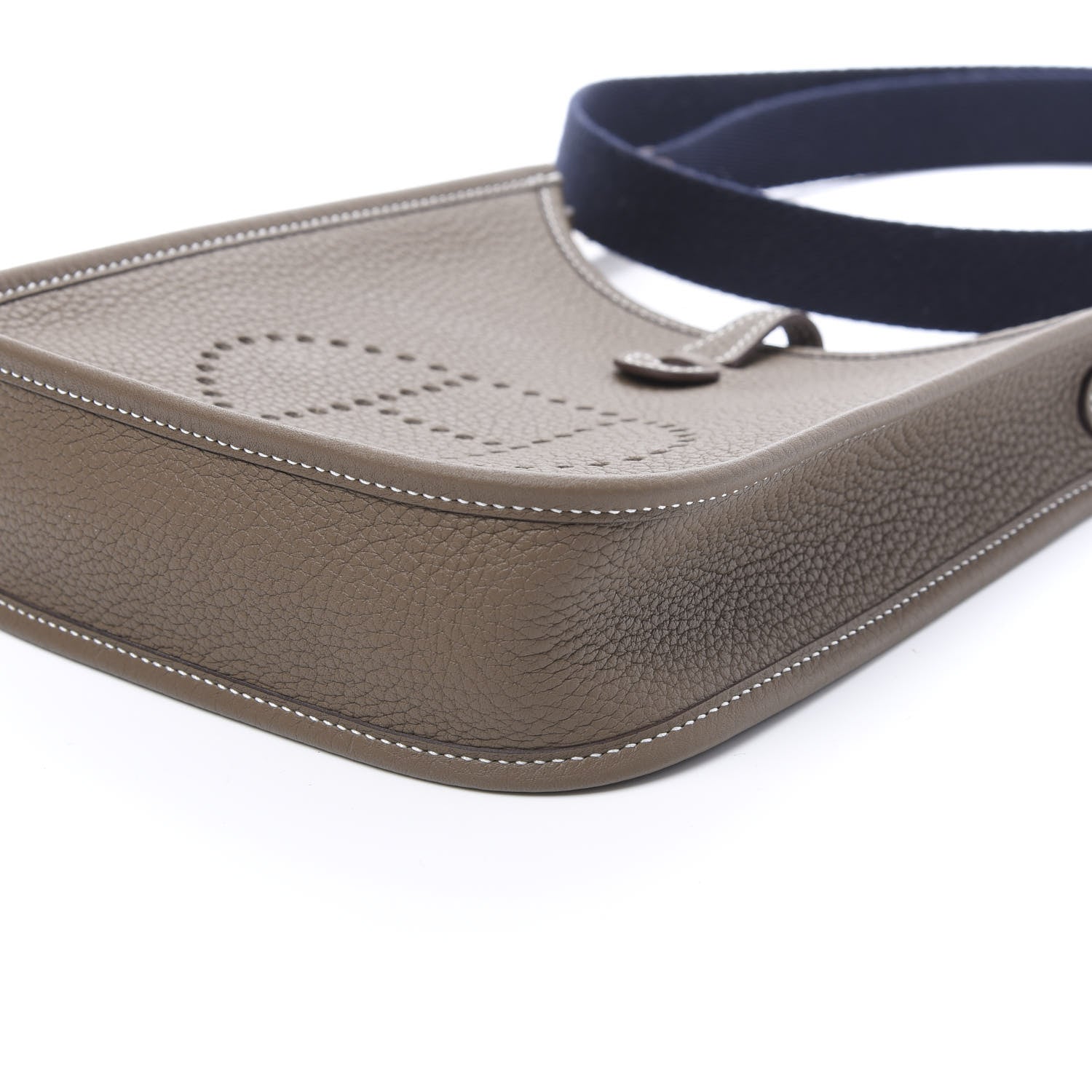 Hermes Taurillon Clemence Amazone Evelyne TPM Etoupe Bleu Indigo 9 of 10