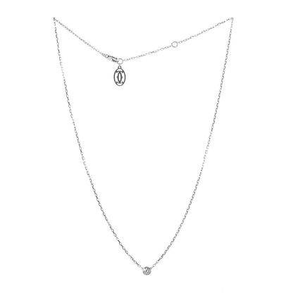 Cartier 18K White Gold Diamond SM D'Amour Pendant Necklace 3 of 6