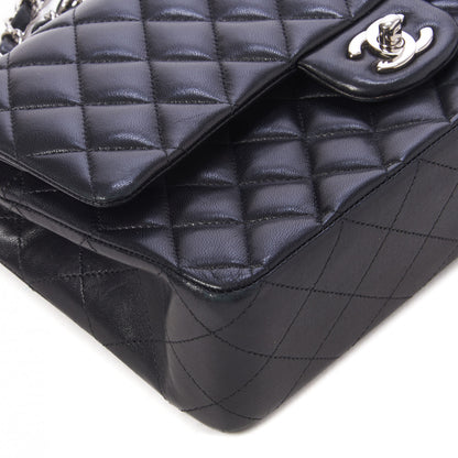 Chanel Lambskin Quilted Medium Double Flap Black 6 of 10