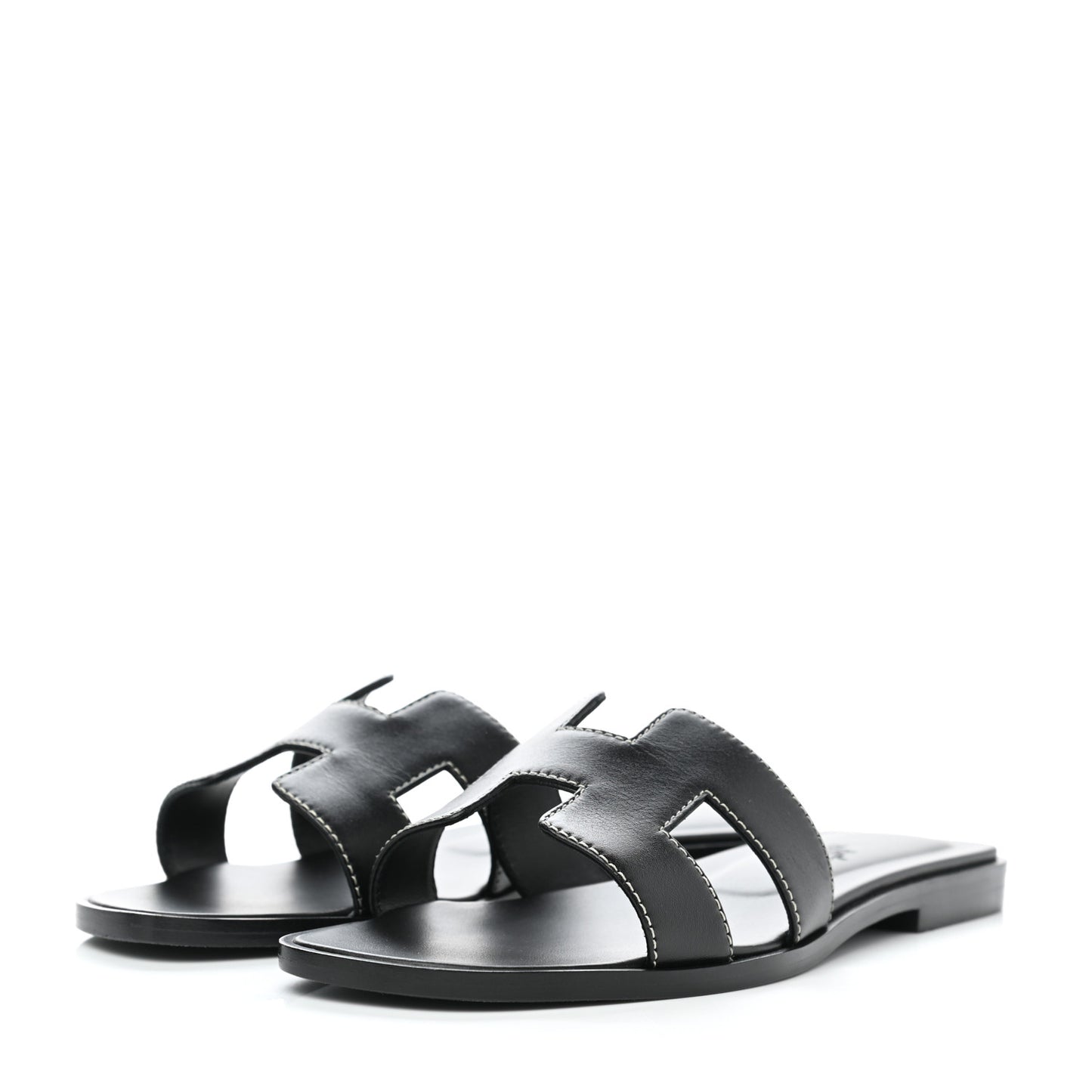 Box Calfskin Oran Sandals 35 Black