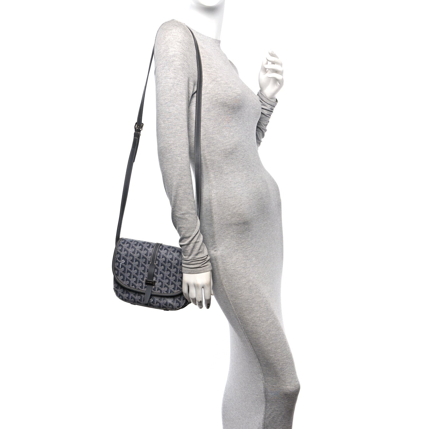 Goyard Goyardine Belvedere II PM Messenger Bag Gray 2 of 9