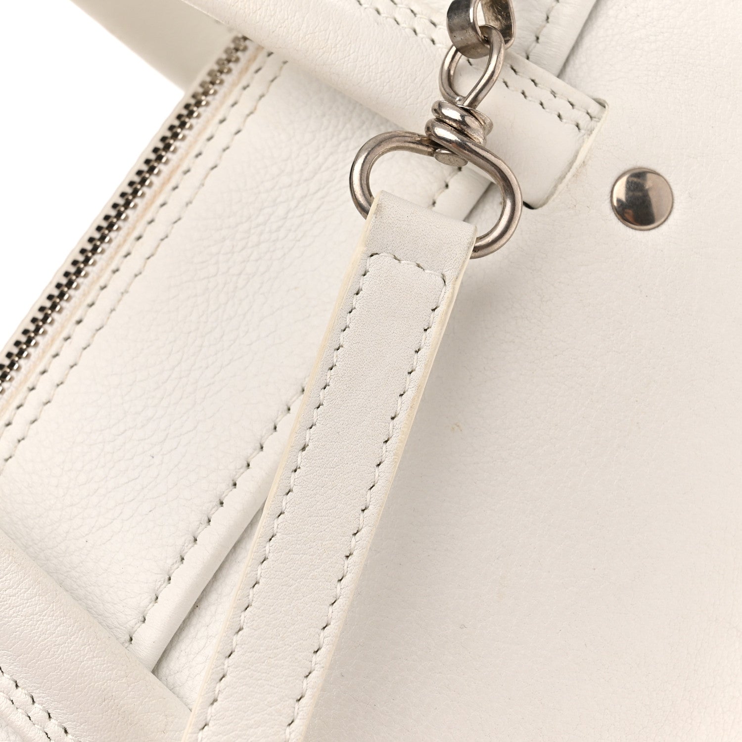 Balenciaga Calfskin S Triangle Duffle White 12 of 14