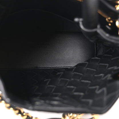 Bottega Veneta Nappa Intrecciato Small Andiamo With Chain Shoulder Bag Black 5 of 9