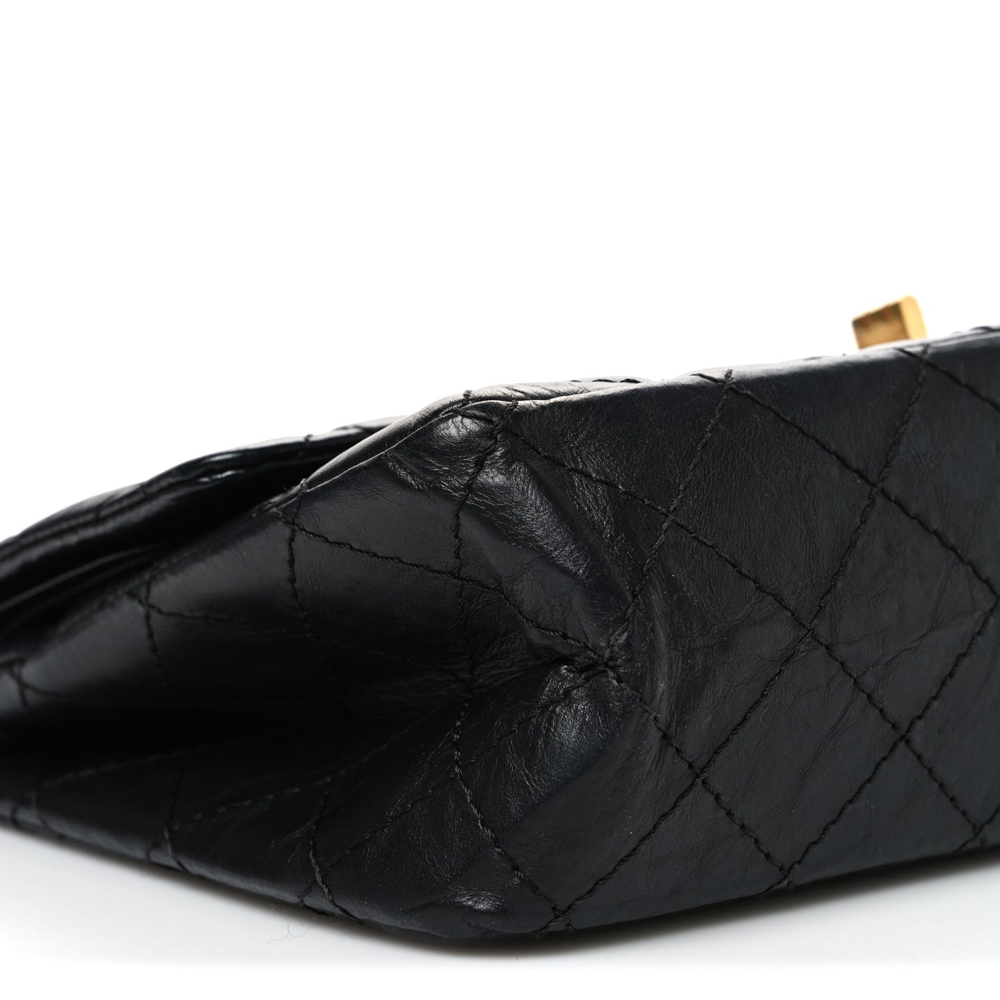 Aged Calfskin Quilted 2.55 Reissue 226 Flap Black