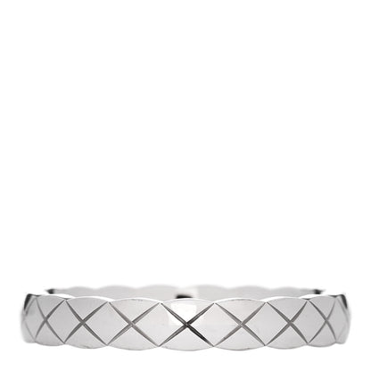 Chanel 18K White Gold Mini Coco Crush Ring 55 7.25 1 of 5