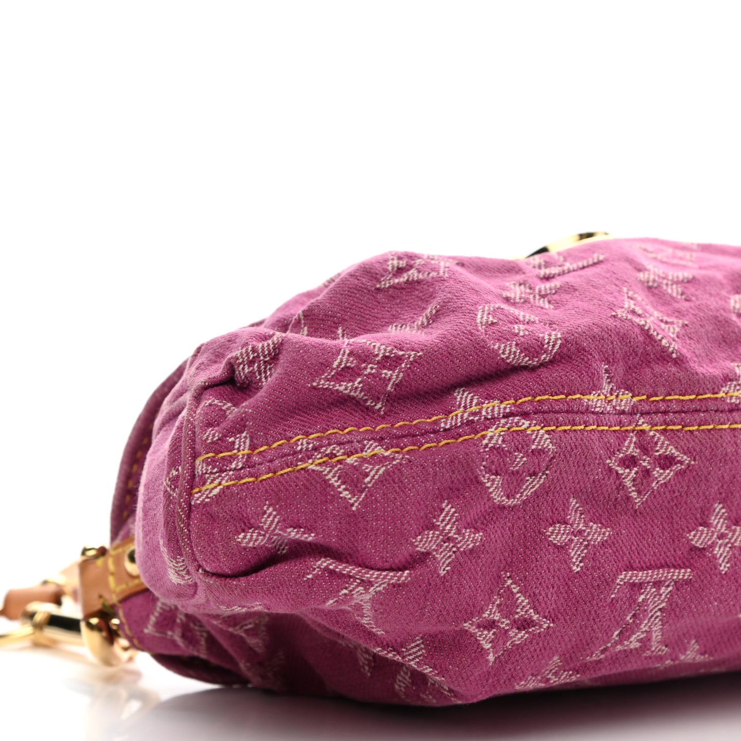 Monogram Denim Mini Pleaty Fuchsia