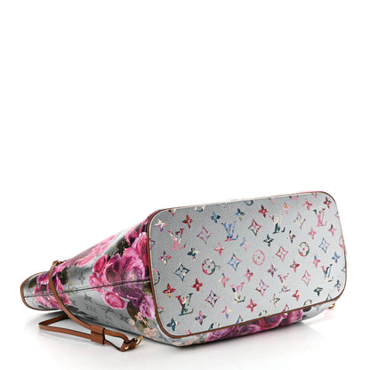 Louis Vuitton Metallic Monogram LV Garden Neverfull MM Silver 5 of 15