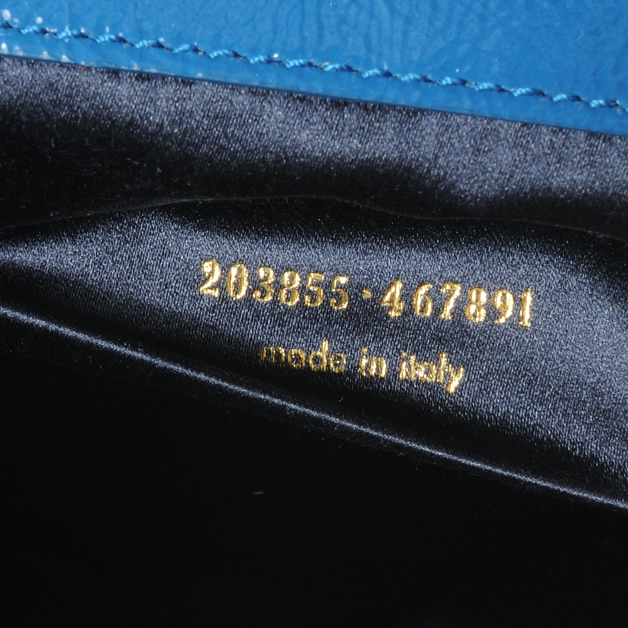 Saint Laurent Textured Patent Large Belle de Jour Clutch Cobalt Blue 7 of 7