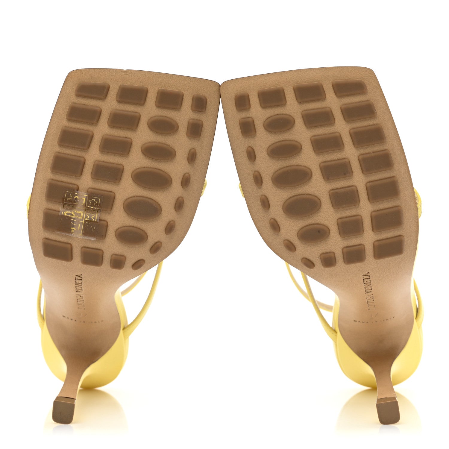 Bottega Veneta Lambskin Stretch Multi Strap 90mm Sandals 37 Lemonade 5 of 10