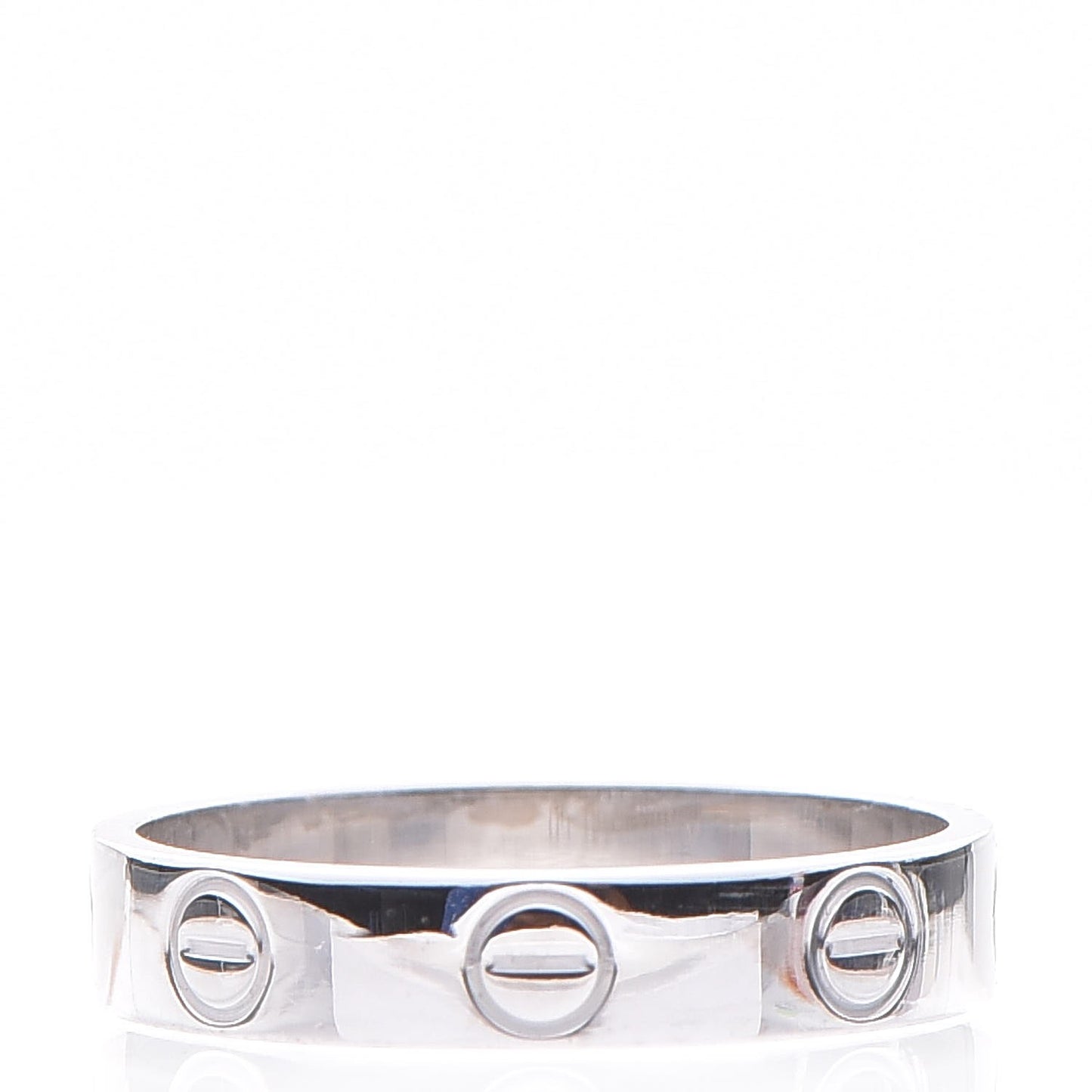 18K White Gold 3.5mm LOVE Wedding Band Ring 50 5.25