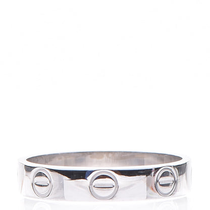 Cartier 18K White Gold 3.5mm LOVE Wedding Band Ring 50 5.25 1 of 5