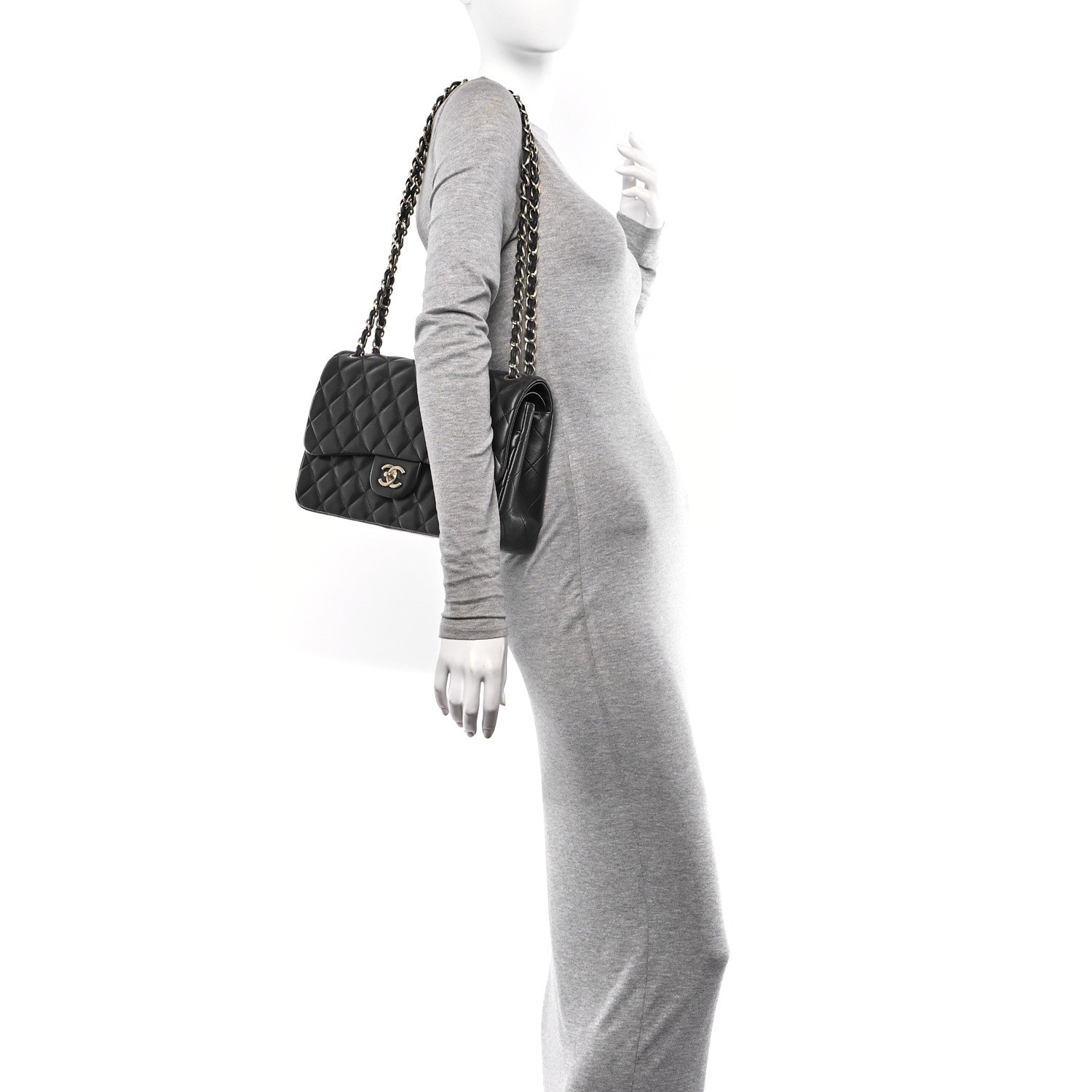 Chanel Lambskin Quilted Jumbo Double Flap Navy 2 of 11