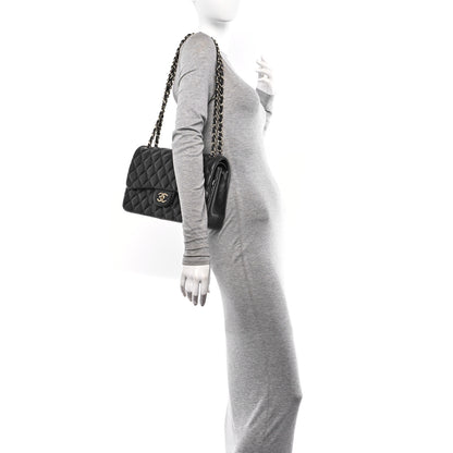 Chanel Lambskin Quilted Jumbo Double Flap Navy 2 of 11