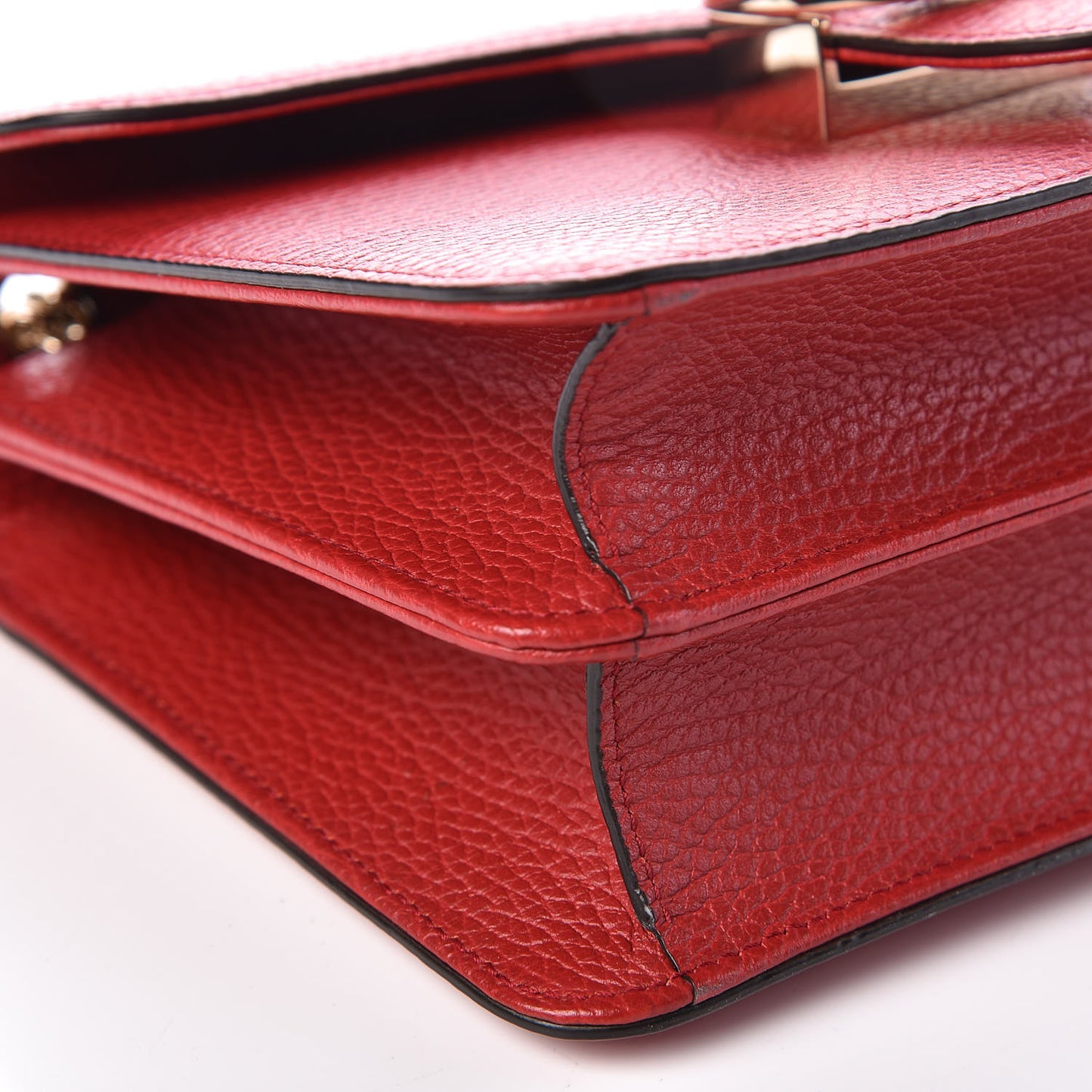 Dollar Calfskin Small Interlocking G Shoulder Bag Red