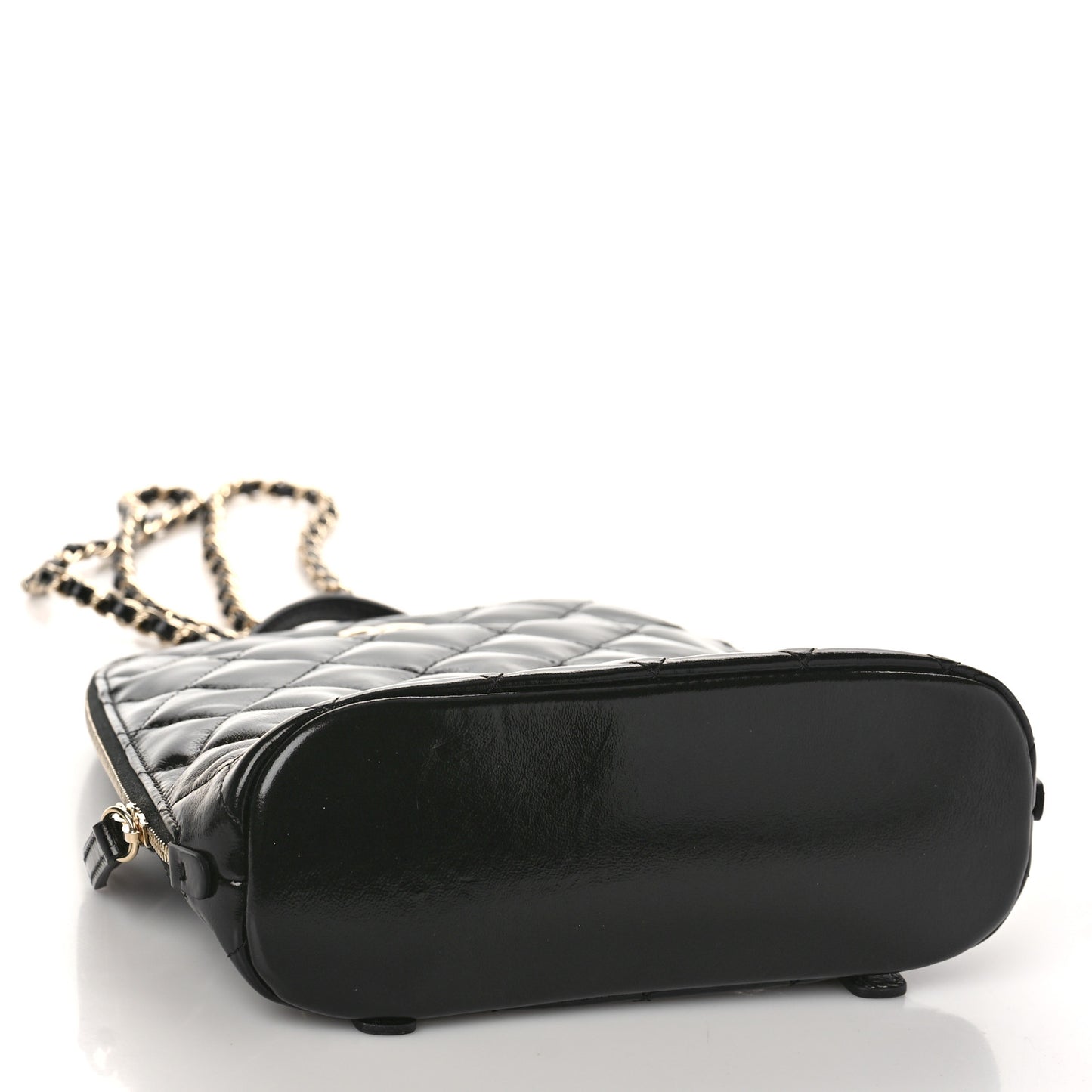 Shiny Calfskin My Pocket Backpack Black