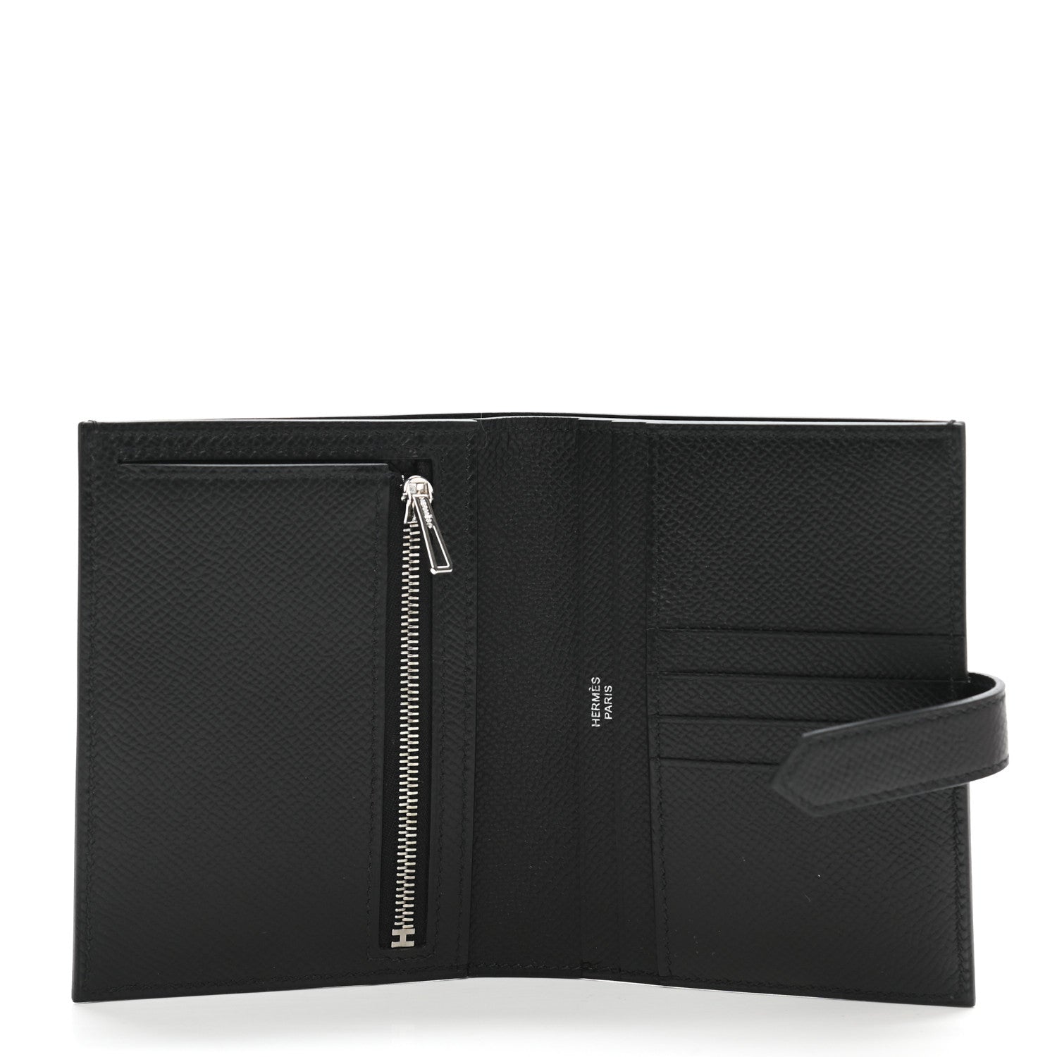 Hermes Epsom Monochrome Bearn Compact Wallet Black 5 of 8