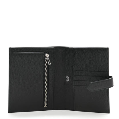 Hermes Epsom Monochrome Bearn Compact Wallet Black 5 of 8