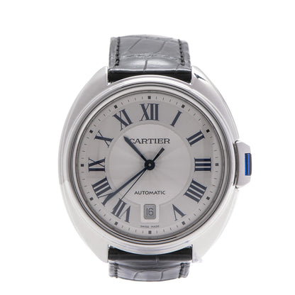 Cartier Stainless Steel Alligator 40mm Cle De Cartier Automatic Watch 1 of 9
