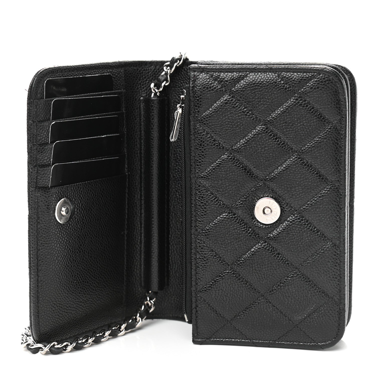Chanel Caviar Quilted Mini Wallet On Chain WOC Black 5 of 12