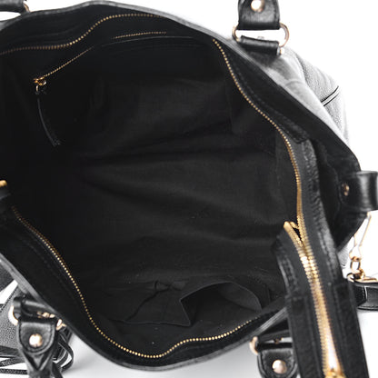 Balenciaga Chevre Gold Metallic Edge Hardware Velo Black 5 of 10