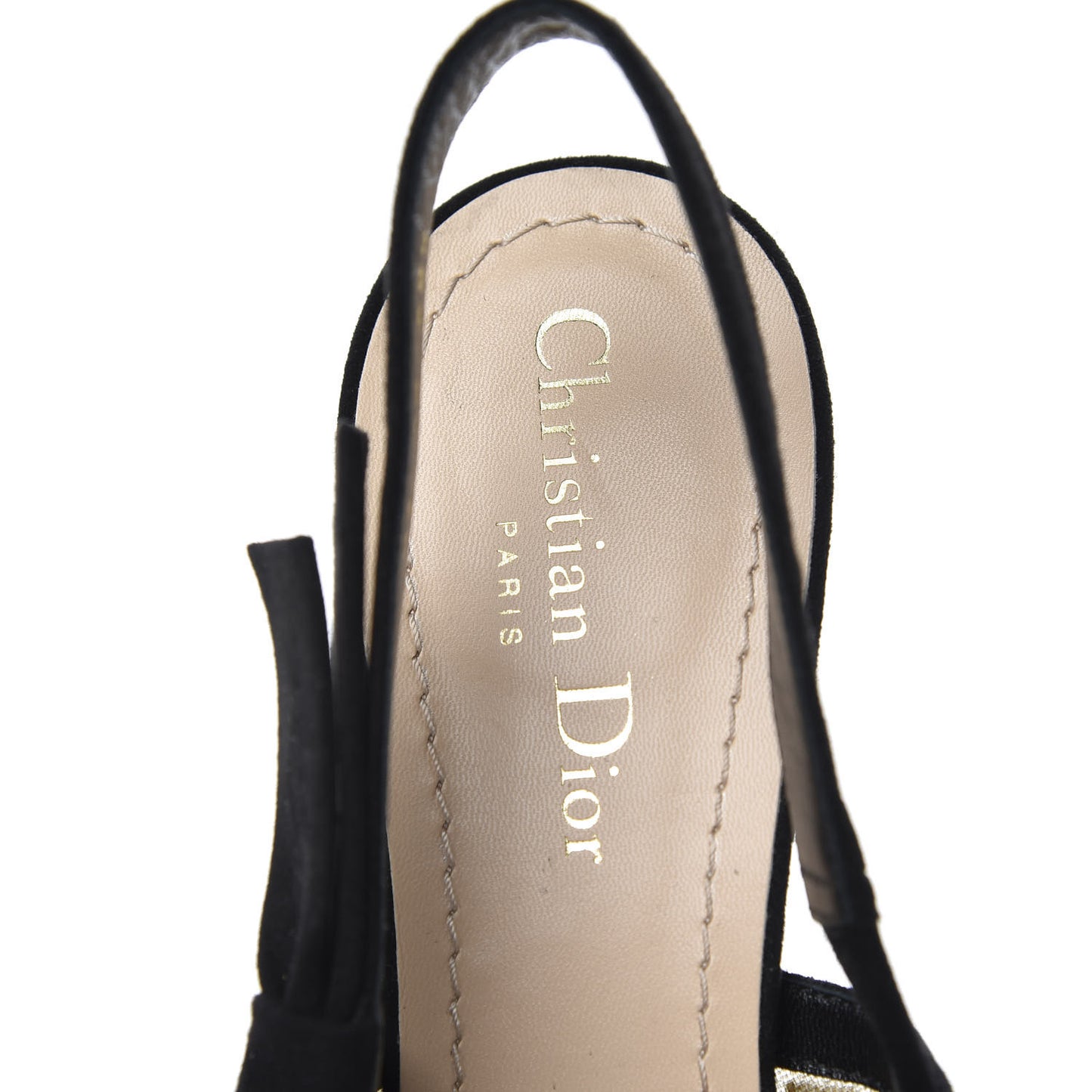 Embroidered Calfskin Beaded Sweet D Sling-Back Pumps 38.5 Multicolor
