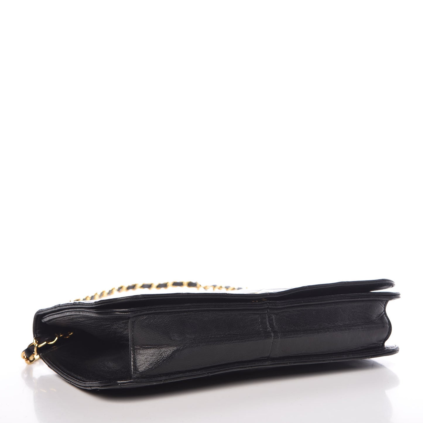 Lambskin Quilted Small Single Flap Black