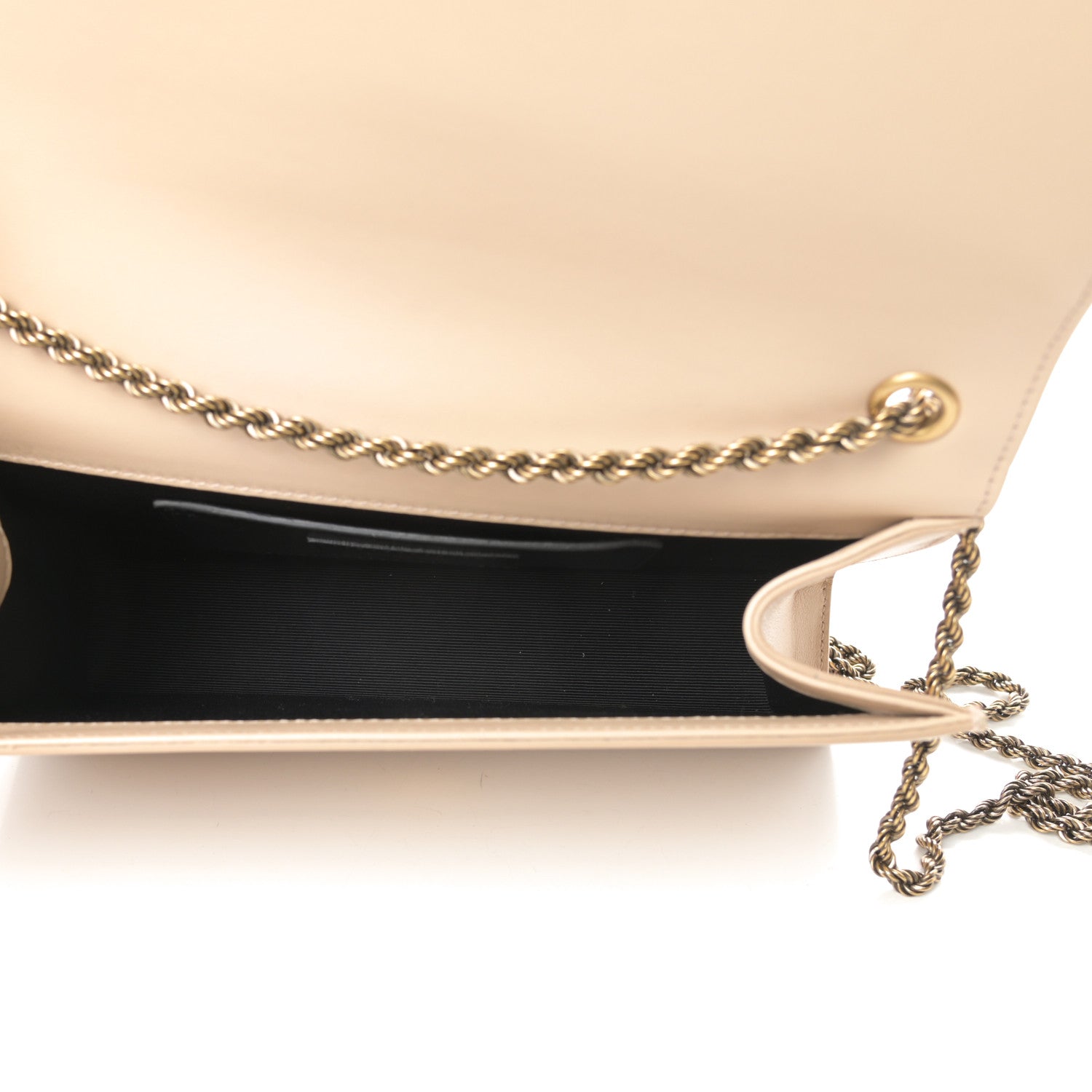 Saint Laurent Smooth Calfskin Medium Braided Monogram Kate Satchel Nude Powder 5 of 12