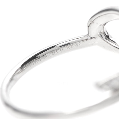 Tiffany 18K White Gold Diamond .40ct Bow Ring 53 6.5 5 of 6