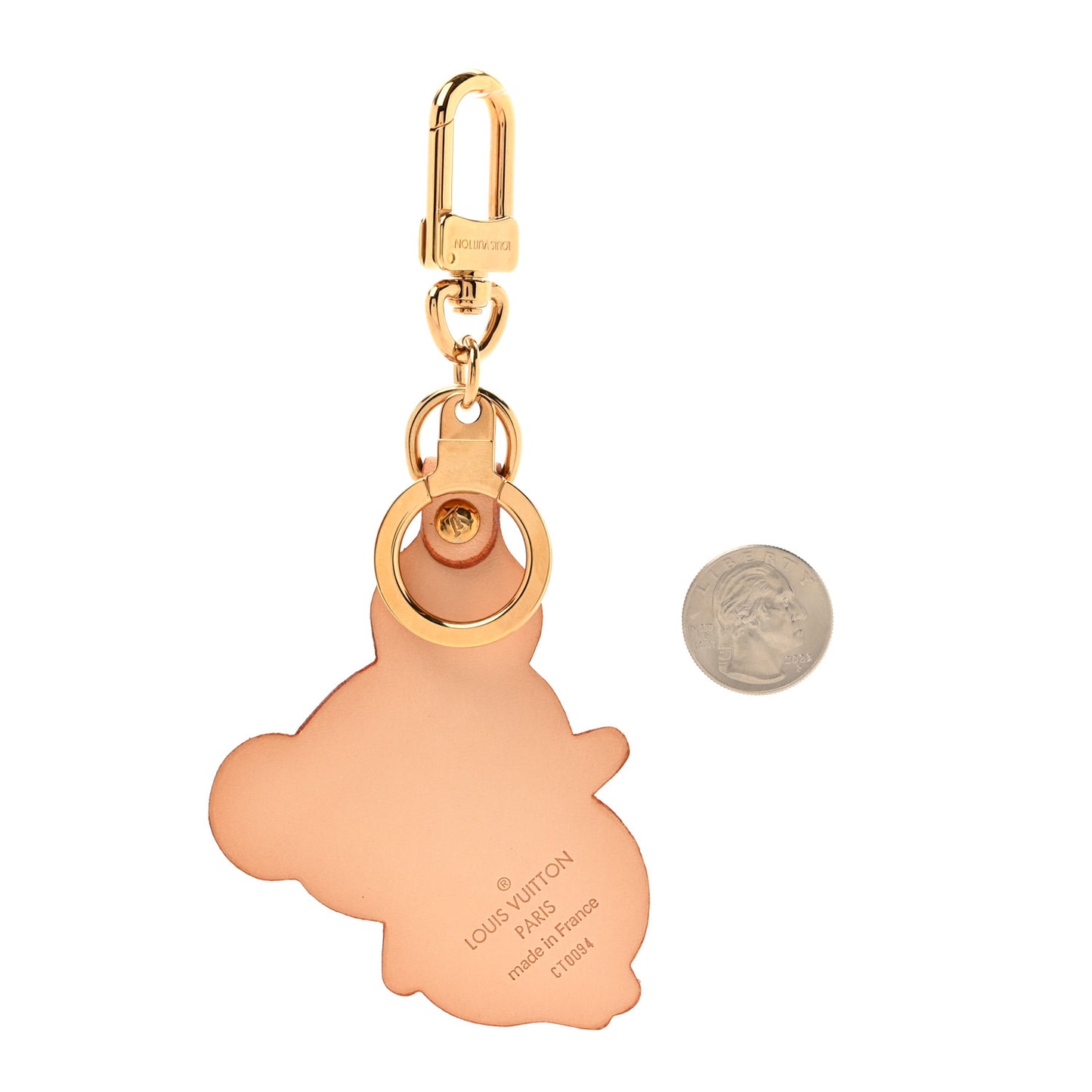 Vachetta Monogram Panda Key Ring Bag Charm